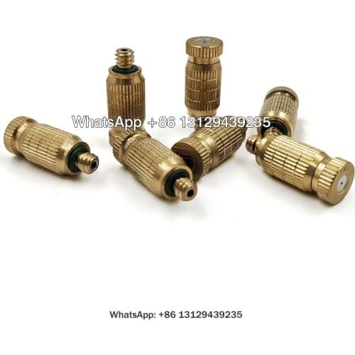 Anti-Dripping Brass Fine Mist Fog Spray Nozzle,Brass Material High Pressure Mist Nozzle Fine Fog for Patio Misting System