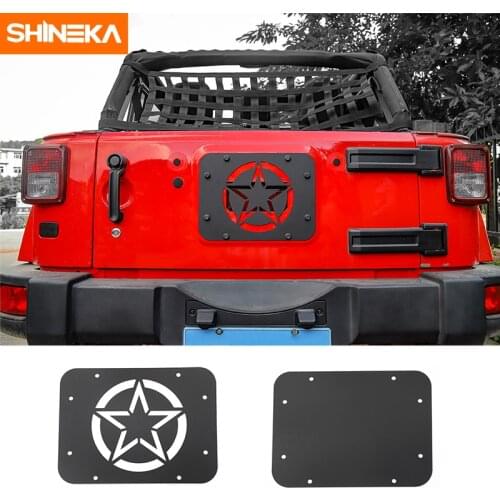 SHINEKA Car Styling Rear Door Tailgate Exhaust Opening Air Outlet Vent Cover Panel for Jeep Wrangler JK 2007-2017