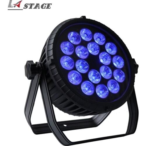 Free Shipping 2pcs/lot 18x18w RGBWA UV 6in1 Aluminiun Case Indoor Led Par Light Led Par Can DJ Disco Strobe Home