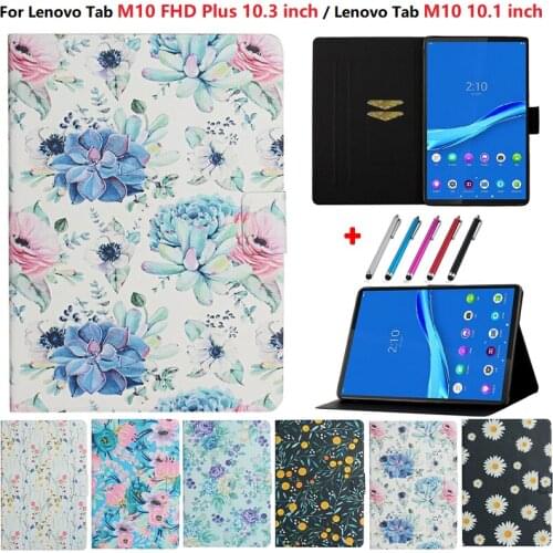 Case for Lenovo Tab M10 M 10 FHD Plus TB-X606X TB-X606F 10.3 inch Floral Tablet Shell for Lenovo Tab M10 Cover 10.1 Girls Gift