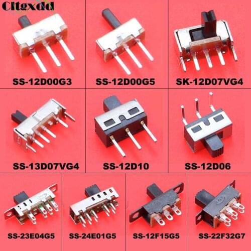 Cltgxdd 100PCS SS 12D00 Slide Switch Slide Gear Fluctuation Band 2/3 File Single Double Horizontal Mini Horizontal Power Supply