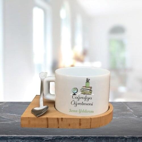 Teachers Day Custom Wood Cup-Geography Teacher Model 457366976