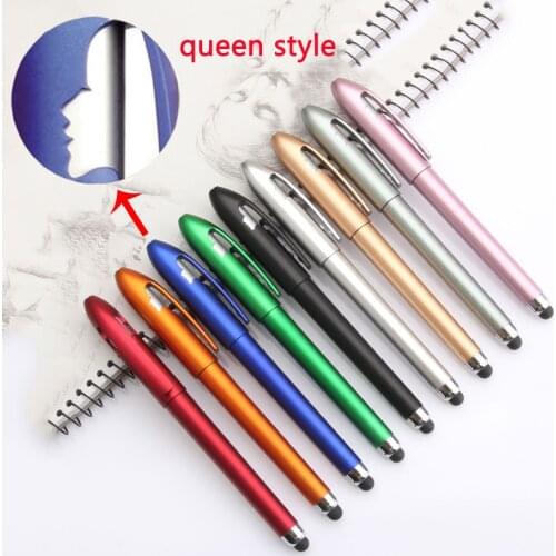 Capacitive Pencil Touch Screen Pen Queen Style Custom Advertising Logo Signature Ballpointpen Fountain Pen Gift School Supplies