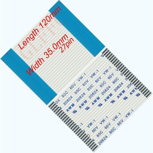 27pin 1.25pitch 120mm-450mm A-type Flexible Flat Cable FFC awm 20624 ROHS for TTL LCD DVD Computer