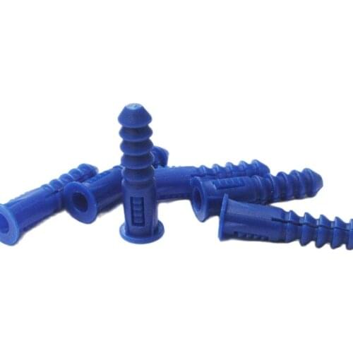 Drywall Plastic Ribbed Anchor Wall Plastic Expansion Pipe Wall Plug Wholesale High Quality 150pcs 6.4x30mm