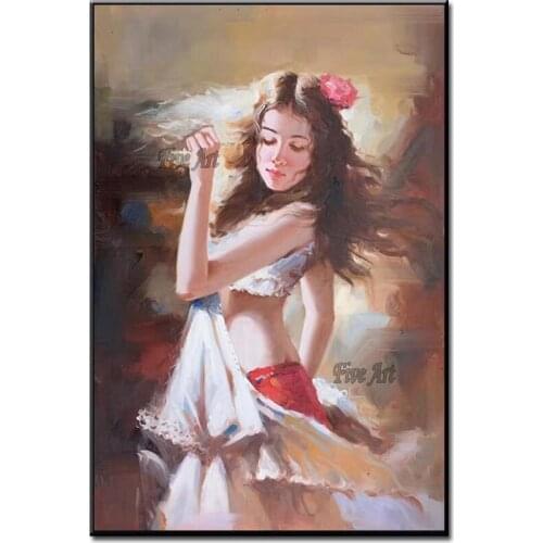 Sexy Nude Girl Modern Bedroom Decor Wall Picture Art Hand Painted Real Portrait Oil Painting Canvas Art Free Shipping Paintings