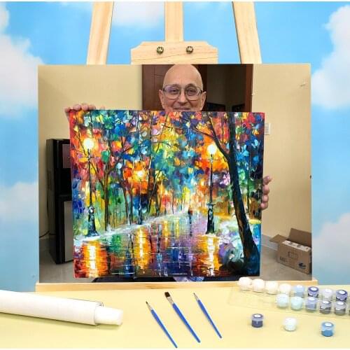 Oil Painting Style Coloring By Numbers Painting Set Acrylic Paints 40*50 Paiting By Numbers Decorative Paintings Handicraft