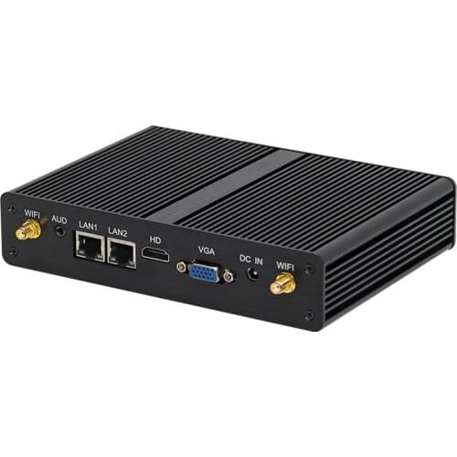 Newest Promotion with 2*COM Fanless Mini PC support windows HDMI VGA dual LAN 8G Barebone Mini PC Intel i3 4030U Mini PC Mini PC