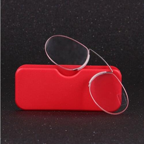 Simple Cilp on Reading Glasses Women Men Ultralight Mini Rimless Anti Blu Anti Fatigue +0.75 +1 +1.25 +1.5 +1.75 to +4