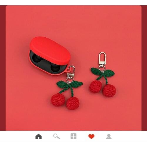 Cute Strawberry Wireless Earphone Case For Xiaomi Redmi Airdots Bluetooth Headphone Cover Liquid Headset Case