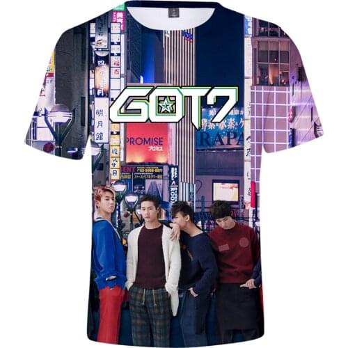 New Style Summer Short Sleeve 3D Print GOT7 T-shirts Kpop Fashion Casual Tee Shirt Hip Hop T Shirt XXS To 4XL