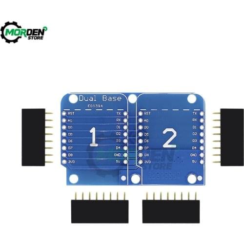 Wemos D1 Mini Double Socket Dual Base Shield Module NodeMCU ESP8266 Development Adapter Base Board 3.3V I/O Integrated Circuits