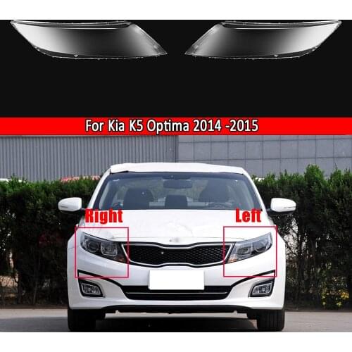 Car Headlamp Lens Replacement Auto Glass Shell Cover For Kia K5 Optima 2014 2015 Transparent Lampshade Bright Lamp Shade Caps
