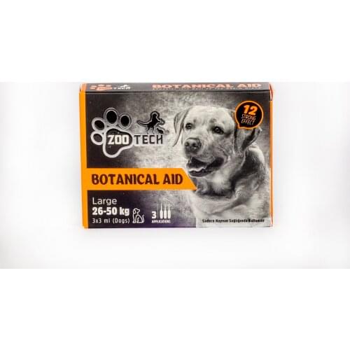 ZooTech Botanical AID For Dog Neck Drops Parasite Tick Lice For Fleas 3 Flactons 1 Box For Dogs Between 26-50 Kg