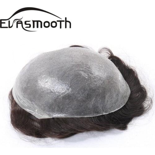 Real Indian Hair Men Toupee Human Hair Transparent Pu Mens Wigs Replacement Systems Hair Extension Wigs Protesis Capilar Hombre