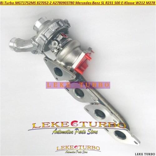 1p original Bi Turbo MGT1752MS 827052 827052-5001S A2780903780 A278 For Mercedes-Benz SL E-Klasse W212 W221 E500 M278 M278DE46AL