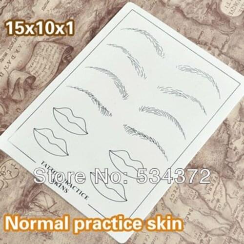 3pcs Professional Permanent Tattoo Makeup Accessories Eyebrow Lips Practice Skin