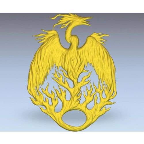 3d model relief for cnc in STL file format firebird_1