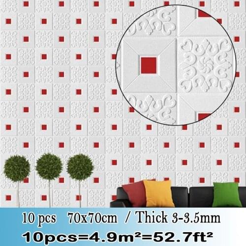 3D Stereo Wall Stickers Self-adhesive Ceiling Decorative Panels Roof Foam Wallpaper Living Room Home Decor Bedroom TV Background