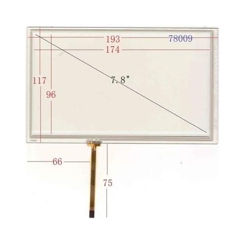 193*117 mm 8 inch car navigation touch screen 078009