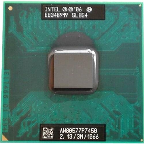 Free shipping Laptop CPU P7450 original CPU 2.13/3M/1066 PGA SLB54 support PM/GM45 cpu processor