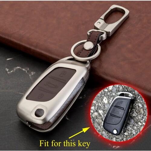 Alloy Key Bag Fit For Citroen C5 C4L DS 4S 5SL 6 Parts Trim Key Shell Box Bag Case Fob Holder Chain Ring Cover Accessories