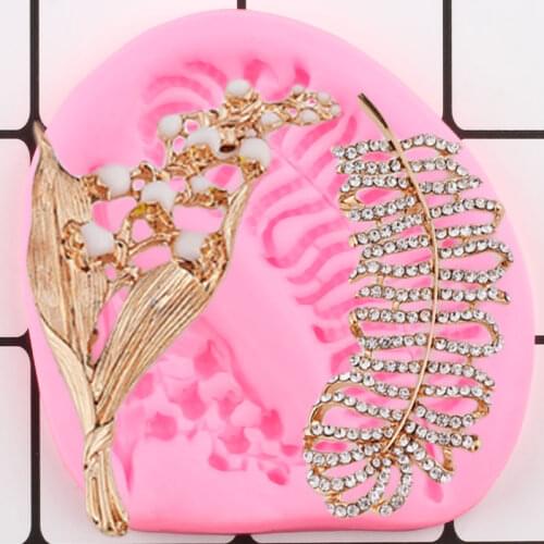 Flower Bouquet Silicone Mold Leaf Fondant Molds DIY Cake Decorating Tools Jewelry Resin Clay Mold Candy Chocolate Gumpaste Mould