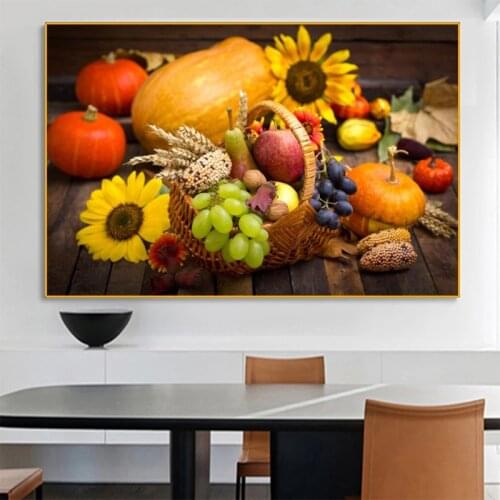 Kitchen Decoration Posters and Prints Vegetables and Fruits Canvas Painting Wall Art Print Canvas Restaurant Decoration Gifts