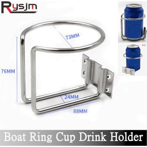 High Quality Durable Stainless Steel Boat Ring Cup Drink Holder Water Cup Holders Screw Mounted With Screws For Marine Yacht RV