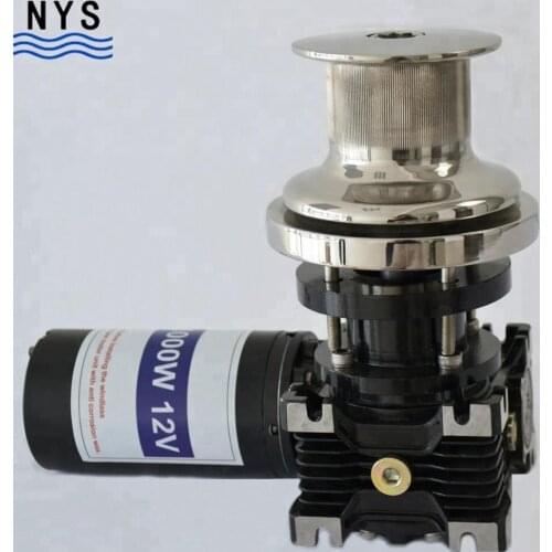 Electric DC Vertical windlass boat anchor windlass capstan winch 12/24v motor 1600W Max. Load 520kg rope size 16-20mm