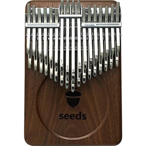 Seeds Chromatic Kalimba 34 Keys Double Layer Thumb Piano Black walnut Keyboards Mbira Pisces Musical Instruments