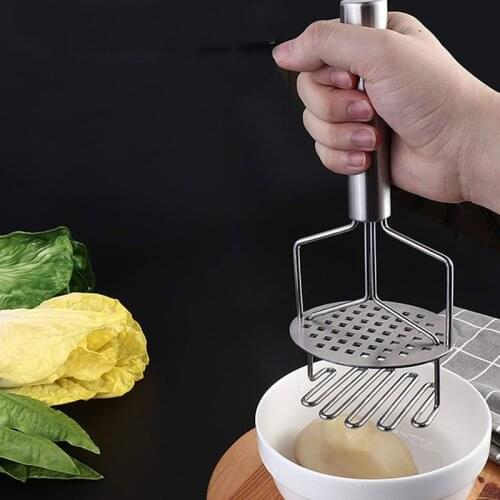 Stainless steel potato masher mashed potato crusher fruit and vegetable tool squeeze crusher kitchen artifact