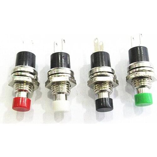 5 Pieces/set PBS-110 6-7 Mm Push Button Switch Multi-color Thread 2-pin Instantaneous Mini Non-lock Instantaneous XD