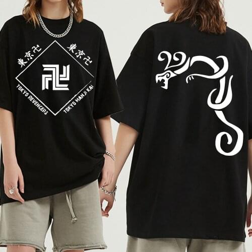 2021 Hot Anmie Tokyo Revengers Manga Harajuku Ryuguji Ken Print Hip Hop Top Tees Clothes Cool Draken Casual Short Sleeve