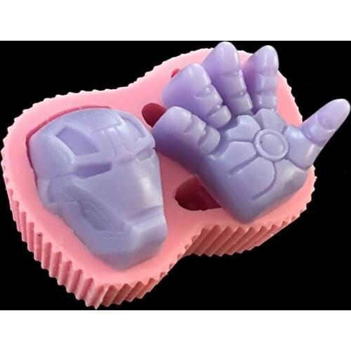 Minsunbak Chocolate Mold Iron Man Shape Silicone Fondant Mould Science Fiction Theme Cake Decoration Tool Gumpaste