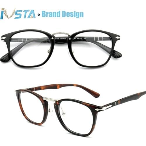 IVSTA Cat Eye Acetate Glasses Men Myopia Prescription Eyeglasses Optical Frame Italy Luxury Brand Designer Spectacle Nerd Women