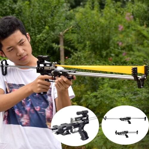 New Powerful Telescopic Long-range Shooting Slingshot Professional Outdoor Game Hunting Powerful Slingshots Rifle Catapult Toy