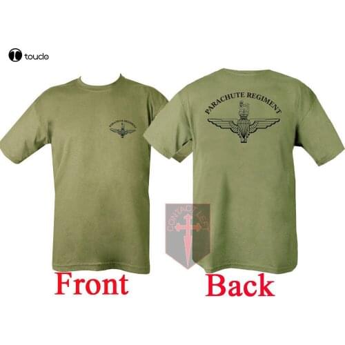 New Fashion Brand Street Hip Hop Fitness New Parachute Regiment T Shirt Airborne Para ( Us Marines Sas Army Usmcsilk Screen Tees