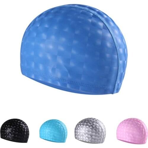 CX38 PU Coated Swimming Cap Crystal Cloth Swimming Cap Large Long Hair Waterproof High Elasticity Comfortable Headless