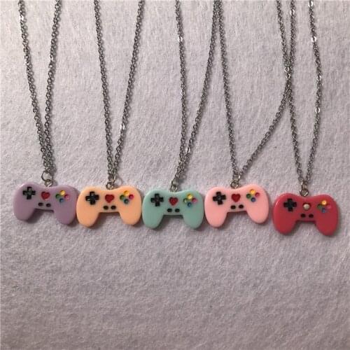 Resin Game handle GamePad Joypad pendant necklace for women men party gifts link chain necklace jewelry jewellery boutique