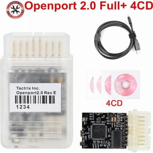 Professional Tactrix Openport 2.0 ECUFLASH Auto ECU Chip Tuning Scanner Open Port 2.0 With All Software OPENPORT 2.0 with 4CD