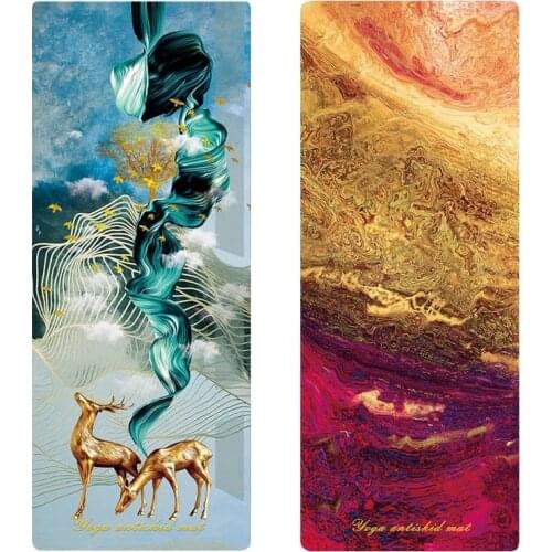 Luxury Sports Yoga Mat 1.5mm Non-slip Rubber Fitness Cushion Gym aerobics Pad Towel Portable 183cm * 68cm Esterilla Yoga Viaje