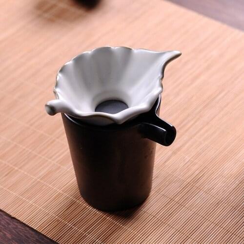 Handmade Ru Ceramic Tea Strainer Tea Leaf Filter Tea Strainer Leaf Tea Strainer Tea Filter Tea Ceremony with Zero Tea Strainer