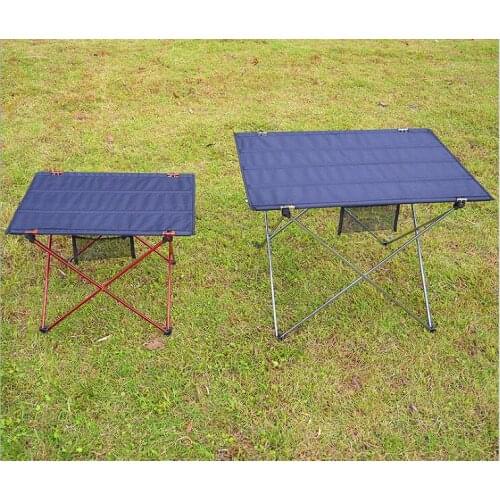 Outdoor furniture Garden folding small table Aluminum alloy portable barbecue picnic table strong nylon fabric Size 57X42cm