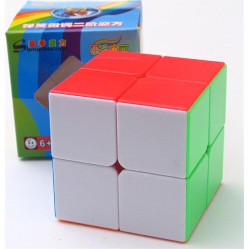 Shengshou Rainbow 2x2 Magic Cubes Puzzle Cubes Cubo Square Puzzle Gifts Educational Toys for Children cubo magico