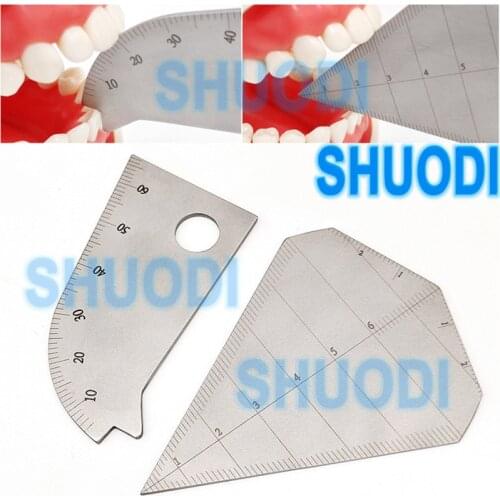 Dental Stainless Steel Bite Gauge Caliper Mouth Gag Opening Capacity Measuring Ruler