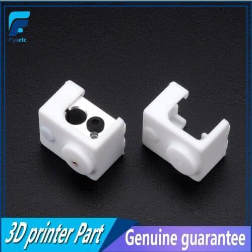 V6 Heater Block Fixings Silicone Insulation Sock White non-Official Heated Block For V6 PT100 Hotend Warm Keeping Cover