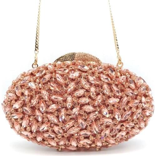 Bag For Women Luxury Champagne Color Hand Inlaid Diamond Evening Bag Party Bag Bridal Wedding Party Womens Handbag Evening Bag