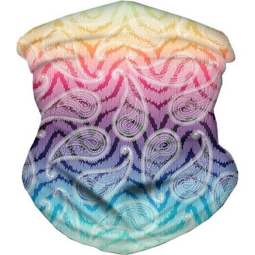 Women and Men 3D Polyester Seamless Bandana Neck Gaiter Face Cover Skull Scarf Headwears Cycling Outdoor Headband