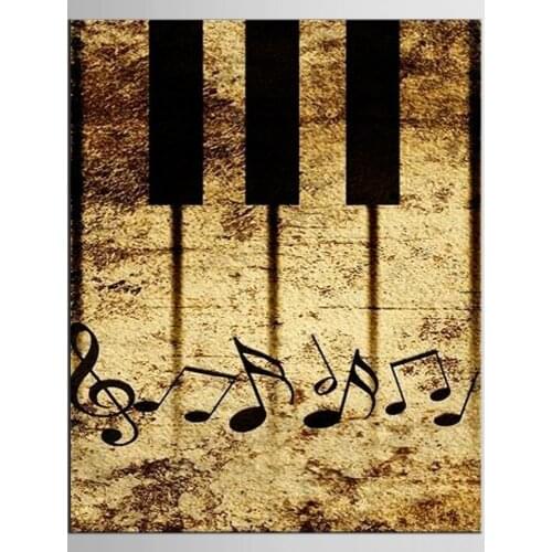 1 panel Modern Wall Art Home Decoration Printed Oil Painting Pictures Canvas Prints Classical Piano Music Notes